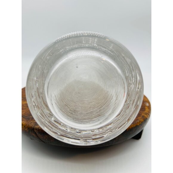 Mid-century modern Scandinavian art design crystal glass, large vintage Spun vas - Picture 3 of 6